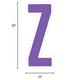 Purple Letter (Z) Corrugated Plastic Yard Sign, 30in